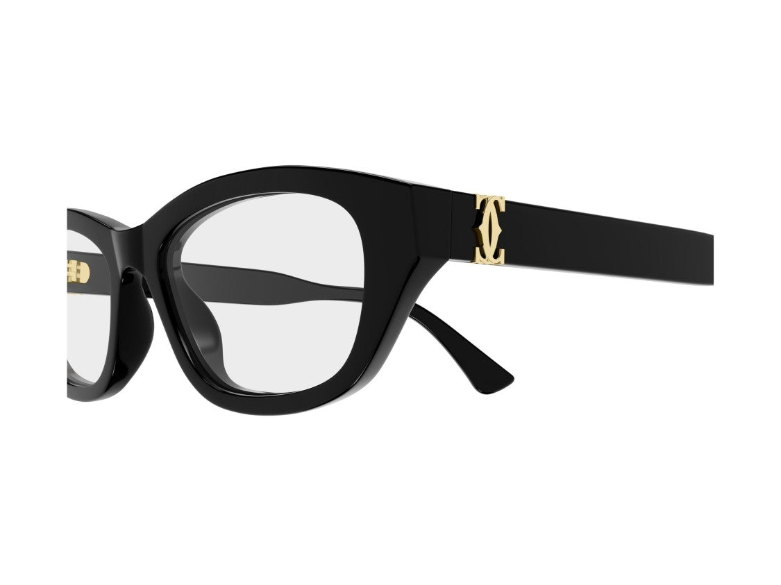 Cartier Black Ct0668o Oversized Square Acetate Eyeglasses
