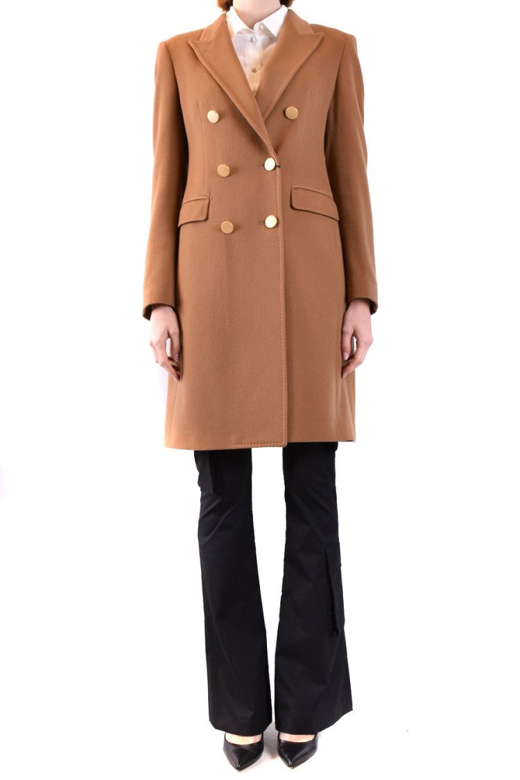 Tagliatore Beige Double Breasted Coat