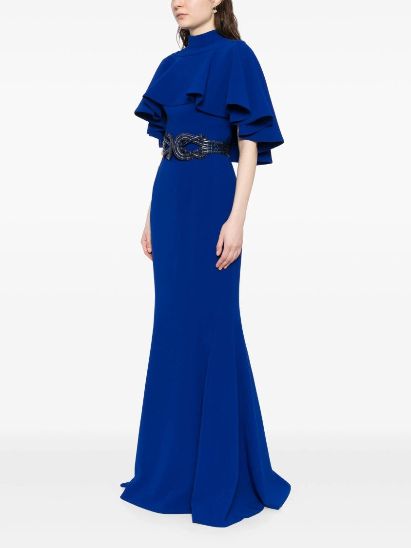 Saiid Kobeisy Fitted Crepe Long Dress