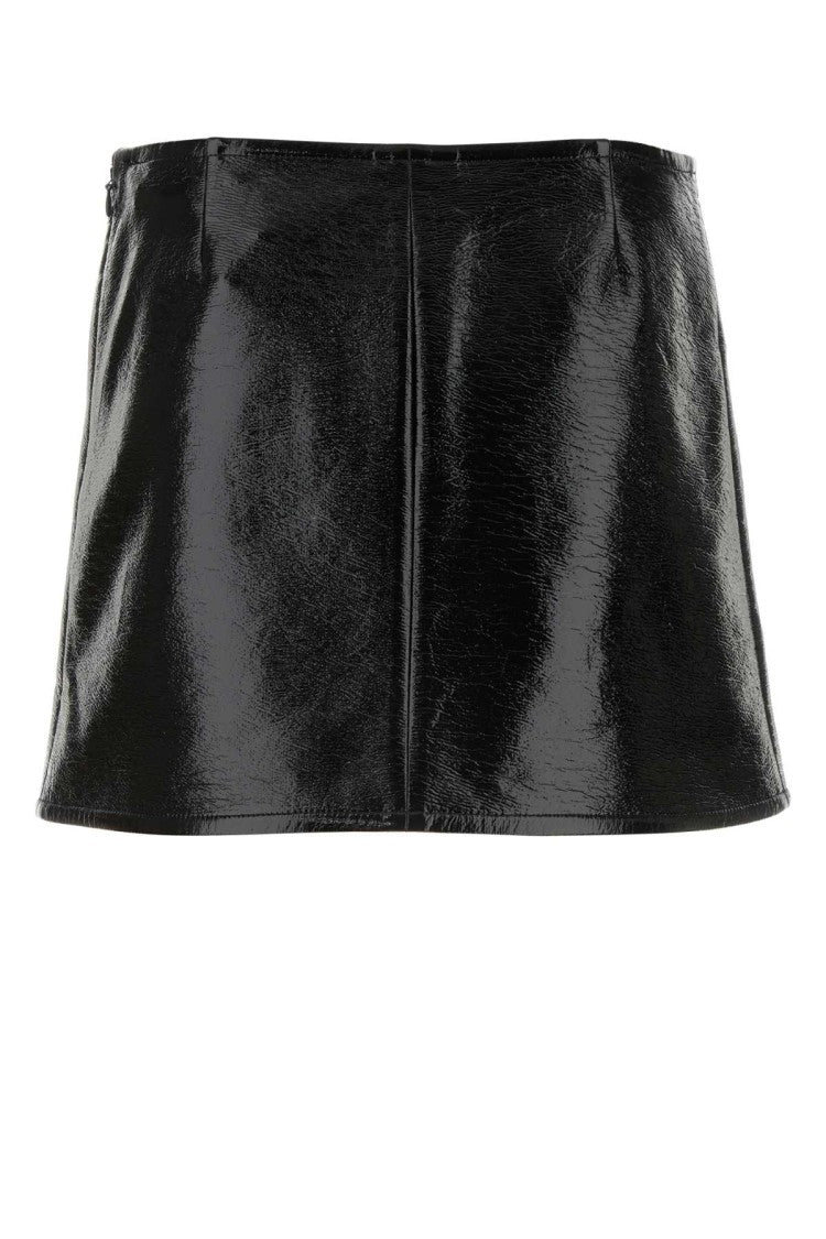 Courrèges Black Vinyl Mini Skirt