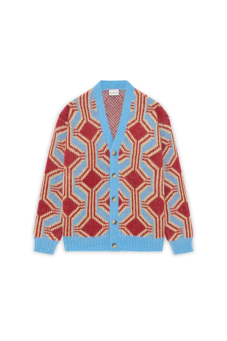 Drôle De Monsieur The Geometric Mohair Cardigan