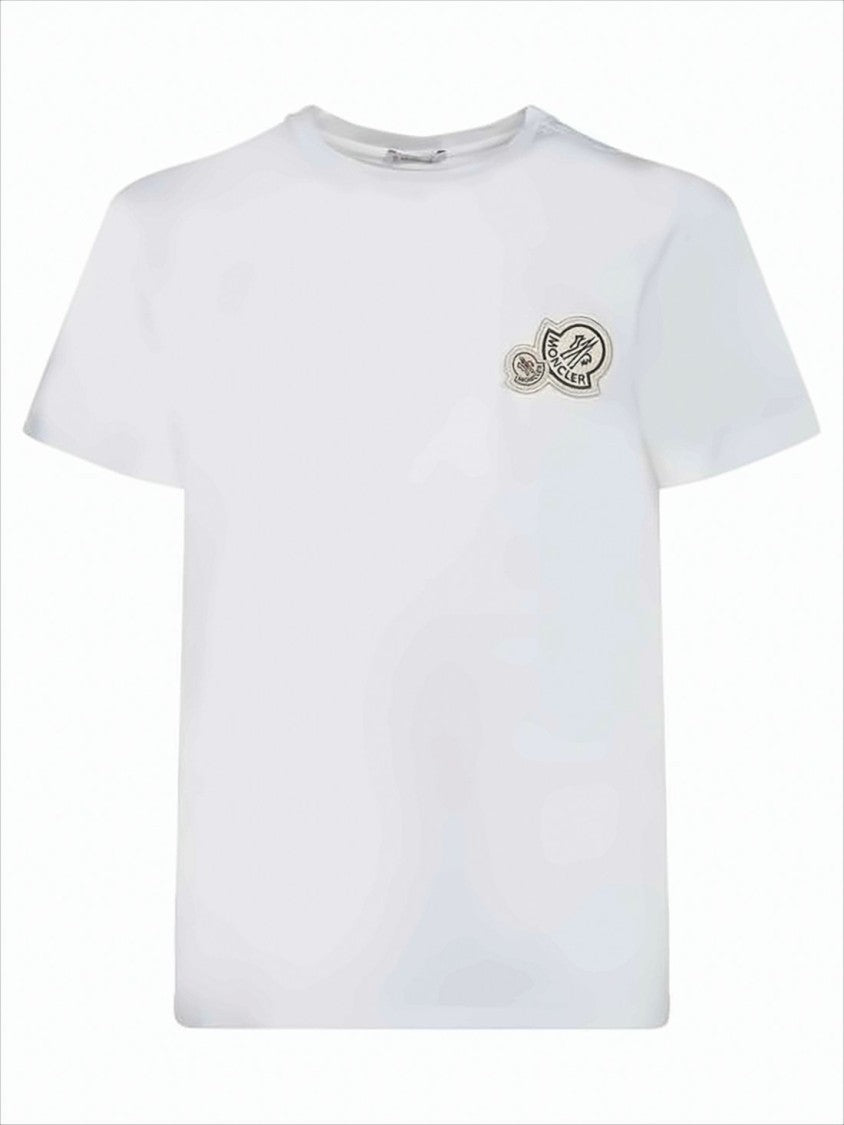 Moncler Short-Sleeve Cotton T-Shirt With Embroidered Patch