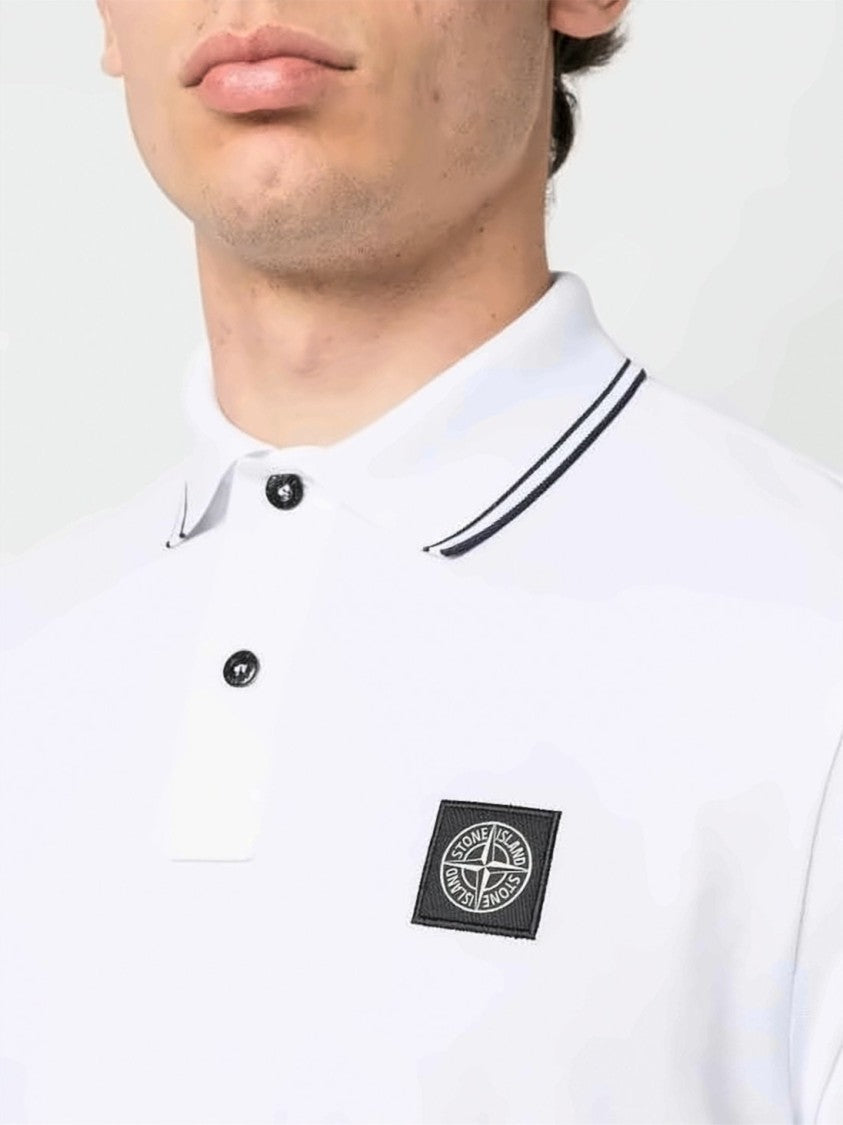 Stone Island Long-Sleeve Polo Shirt With Classic Collar