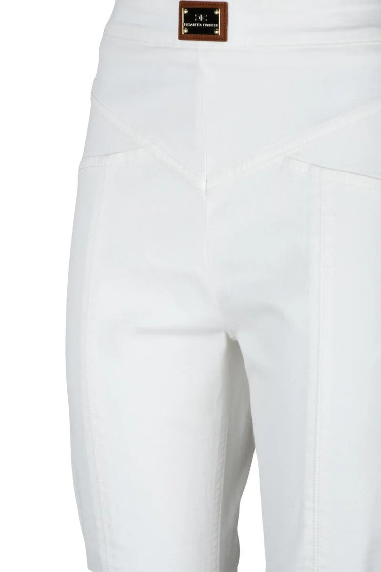 Elisabetta Franchi Slim Fit Trousers With Tapered Leg