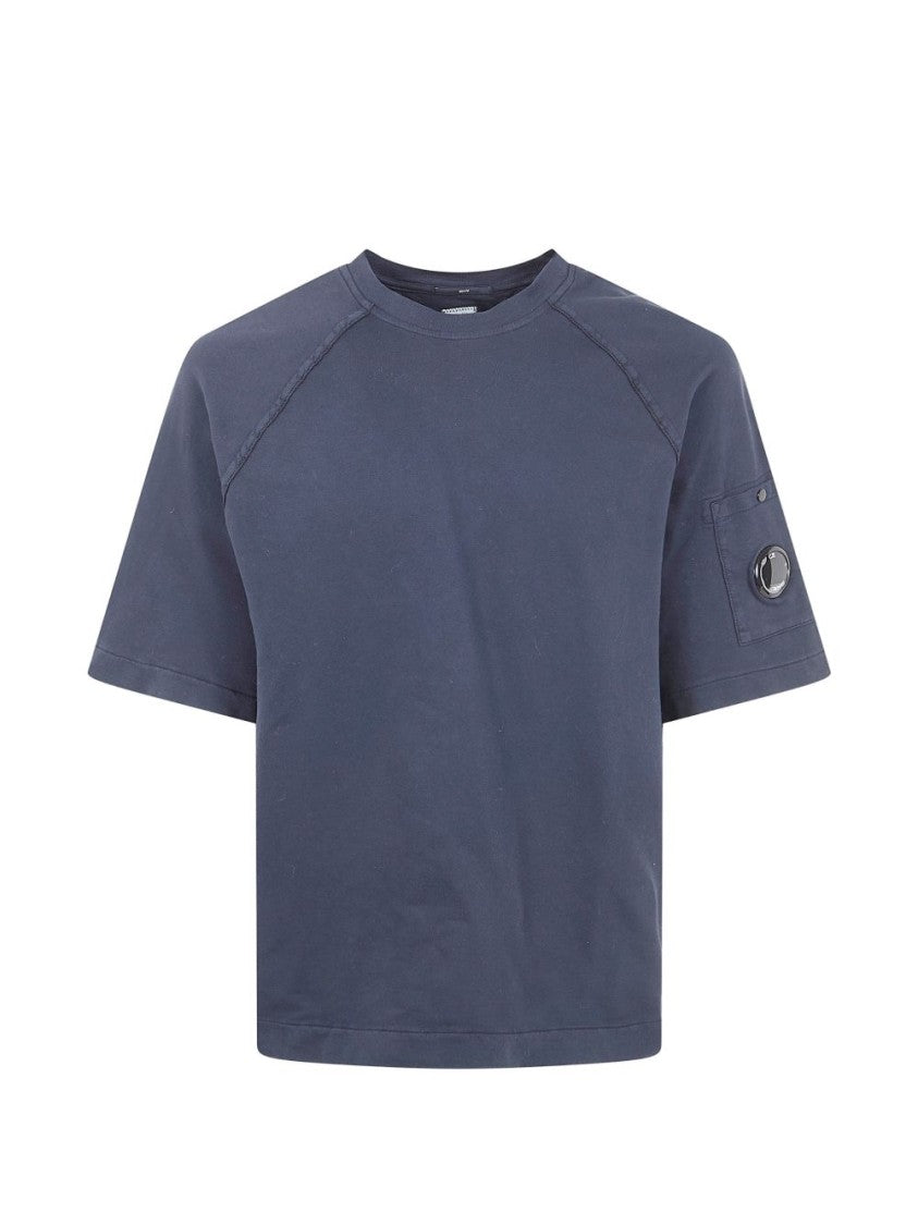 C.P. Company Ribbed Crewneck Sweatshirt With Lens Detail