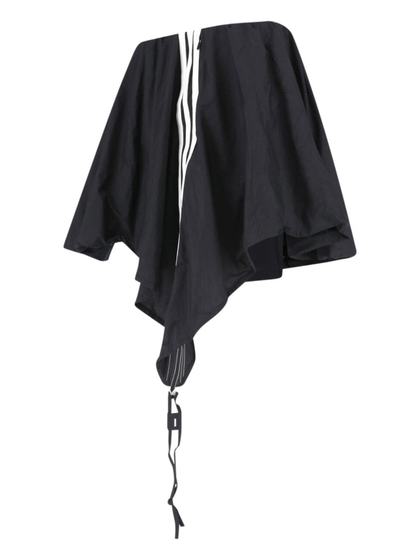 Y-3 Black Balloon Asymmetrical Skort Skirt