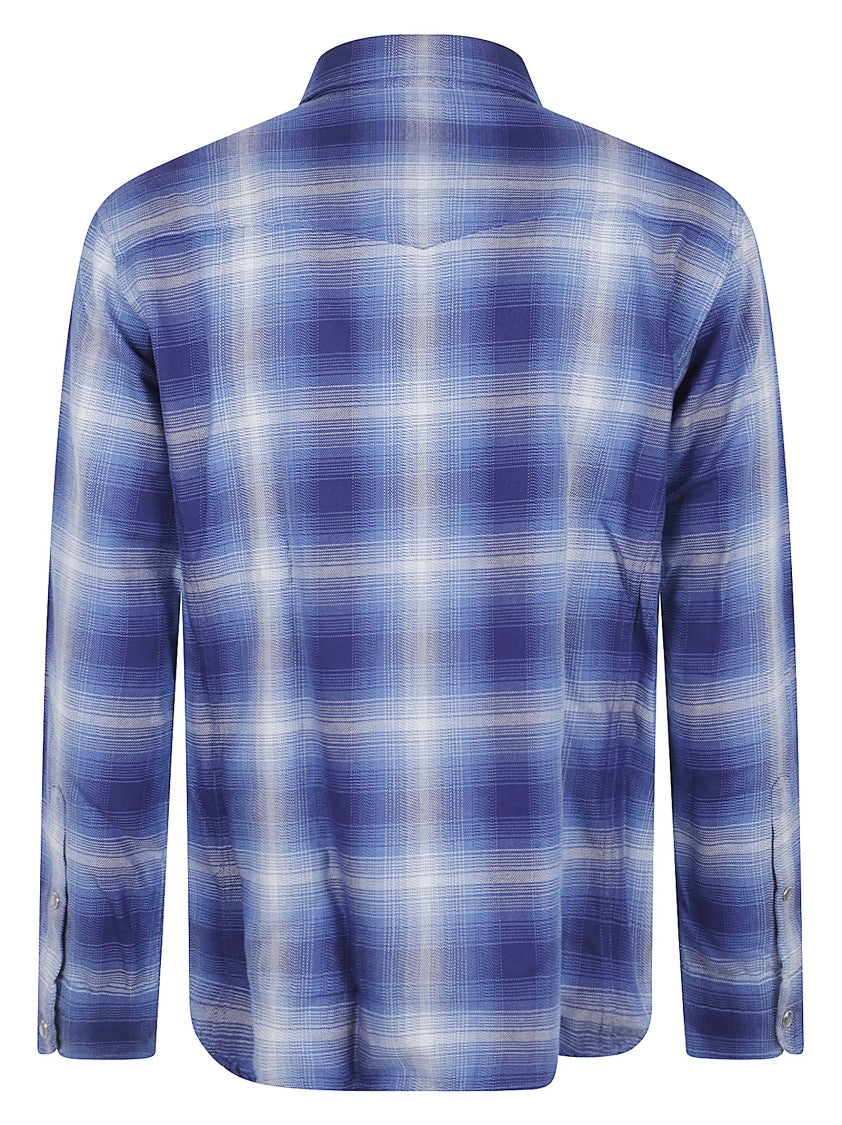 Tom Ford Gradient Checkered Casual Shirt