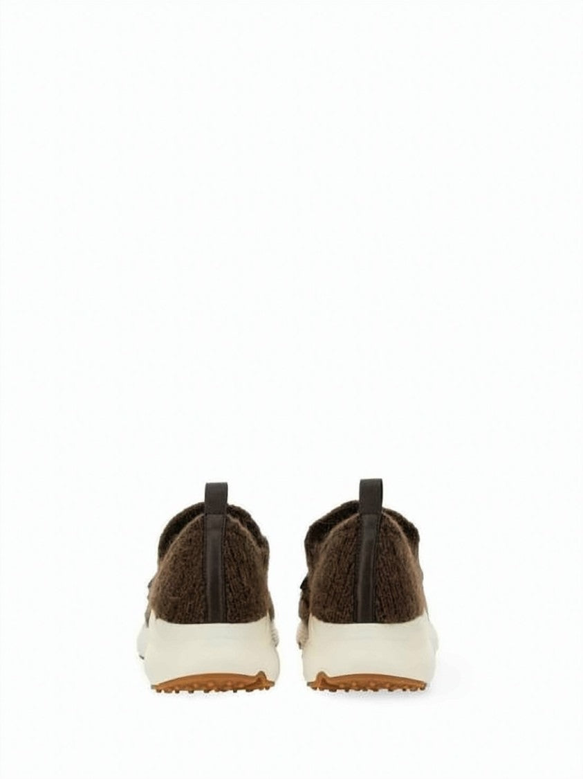 Tod's Textured Knit Sneakers With Distinctive Stitched Detail