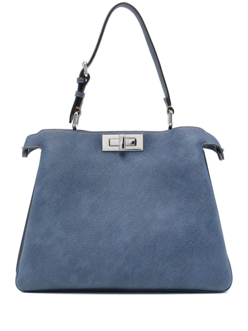 Fendi Peekaboo Soft Medium Handbag With Palladium-Finish Clasp