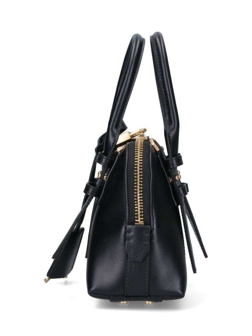 Pinko Structured Minimalist Bag With Smooth Black Exterior
