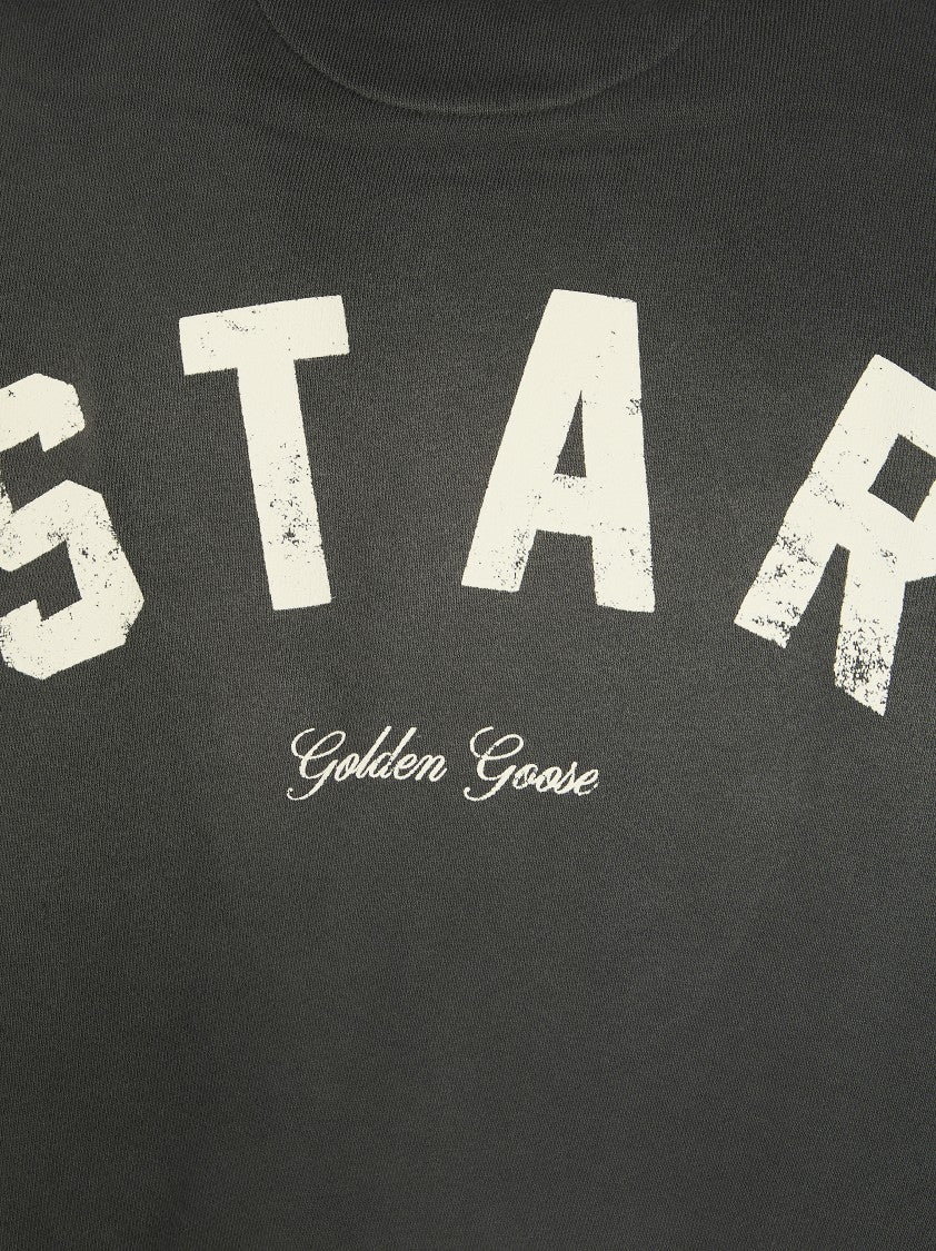 Golden Goose Faded Grey Cotton Star Hoodie