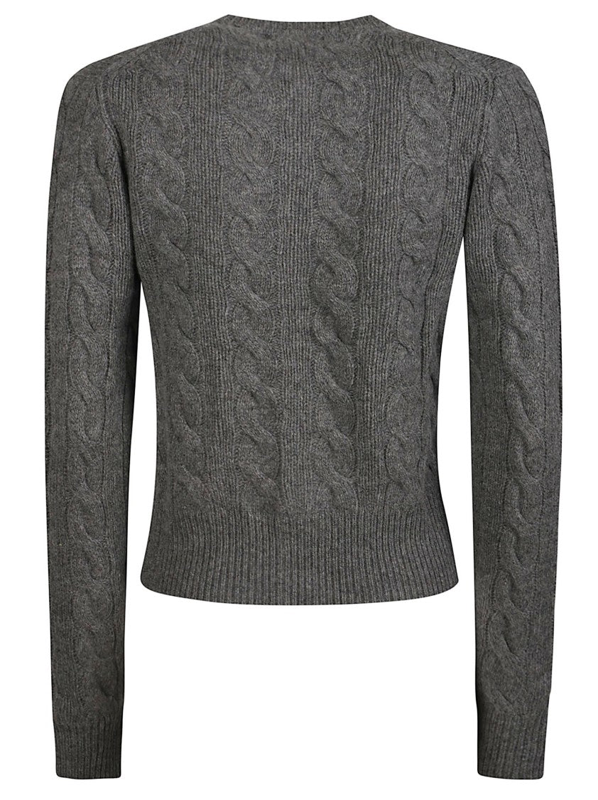 Polo Ralph Lauren Cable Knit Long Sleeve Cardigan In Soft Wool-Cashmere Blend