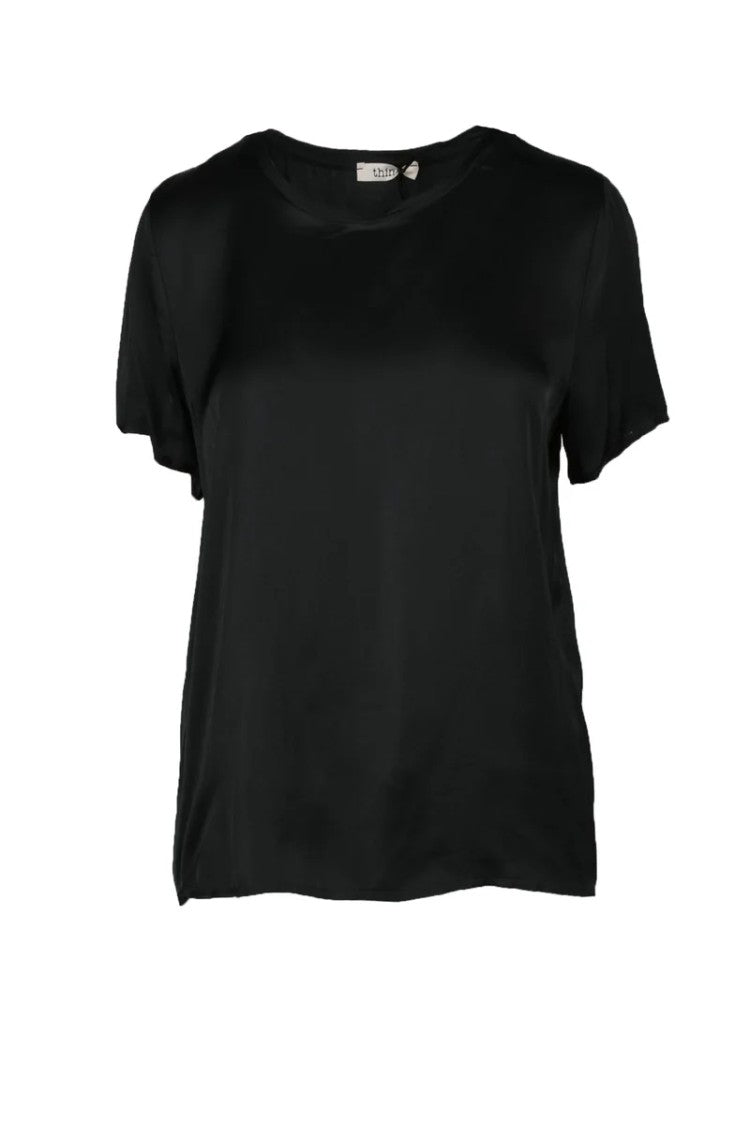 Think Black Viscose Rayon Blouse