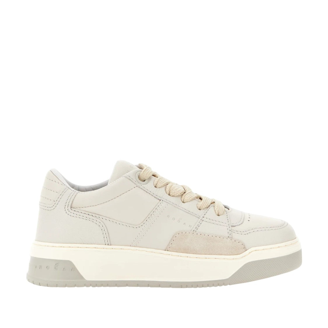 Hogan Low-Top Leather Sneakers With Paneling