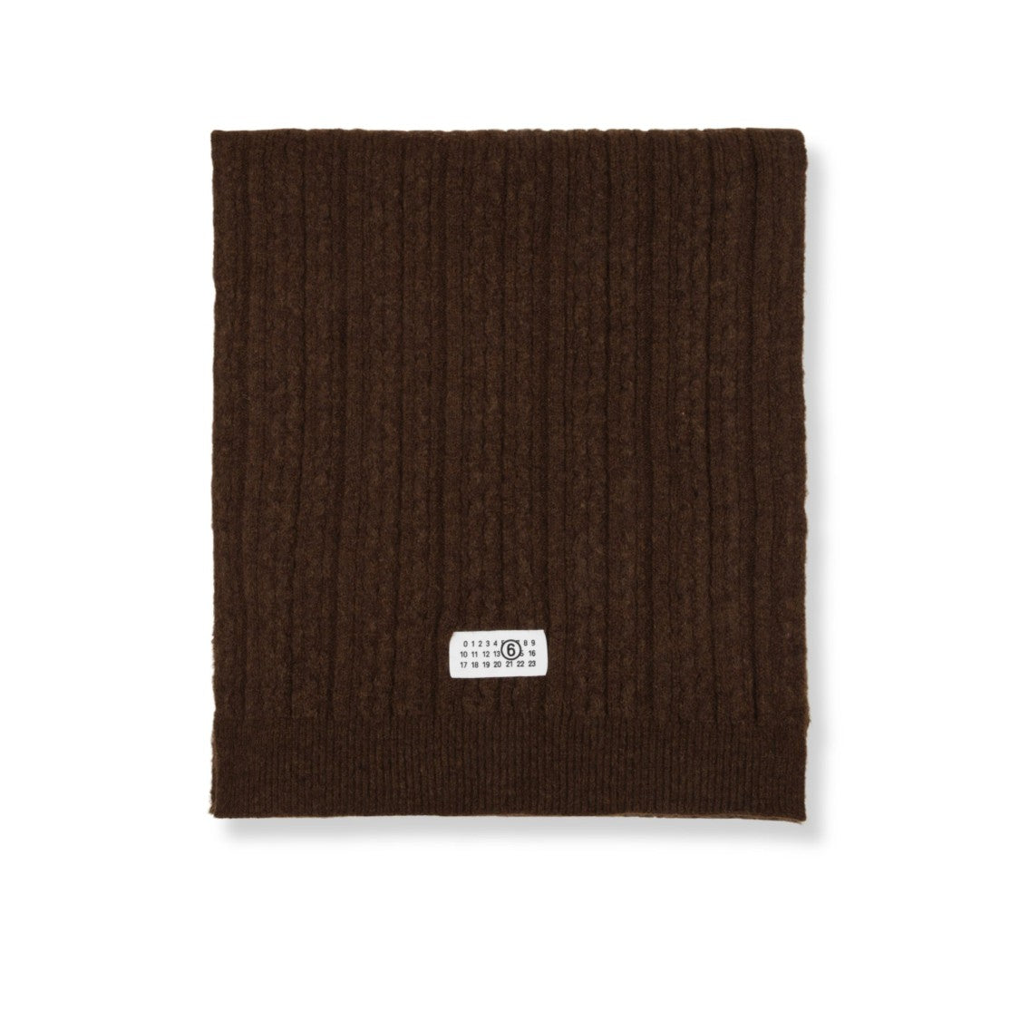 Mm6 By Maison Margiela Cable-Knit Scarf With Numeric Logo