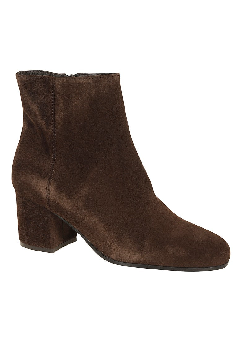 Via Roma 15 Tacco 50 Chic Mini V Suede Ankle Boots