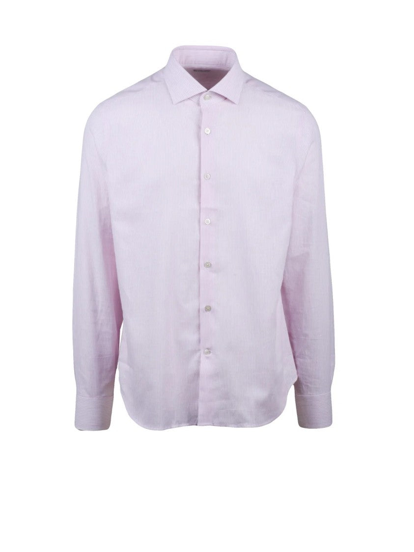Ghirardelli Ghirardelli Long Sleeve Cotton Shirt With Vertical Stripe Pattern