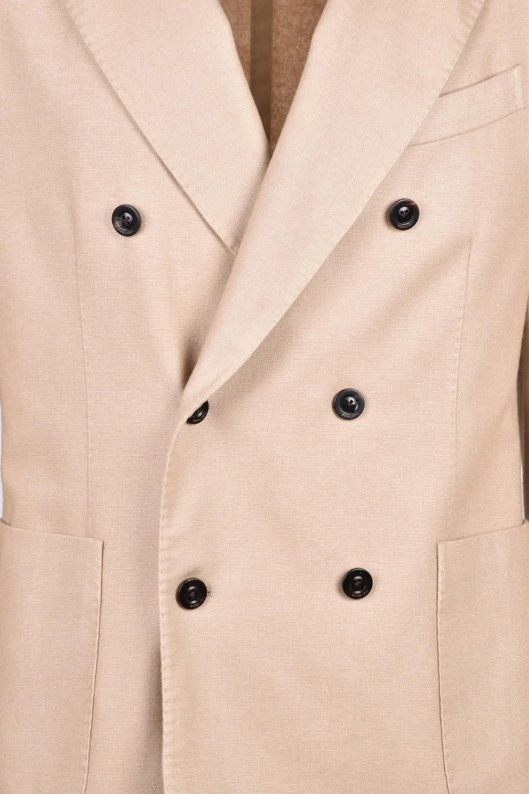 Boglioli Double-Breasted Jacket - Beige