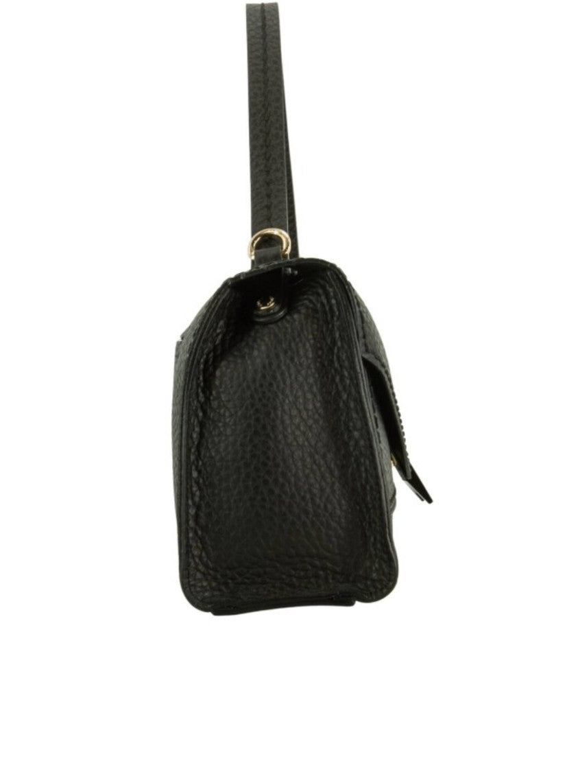 Visona` Queen Pebbled Leather Structured Shoulder Bag