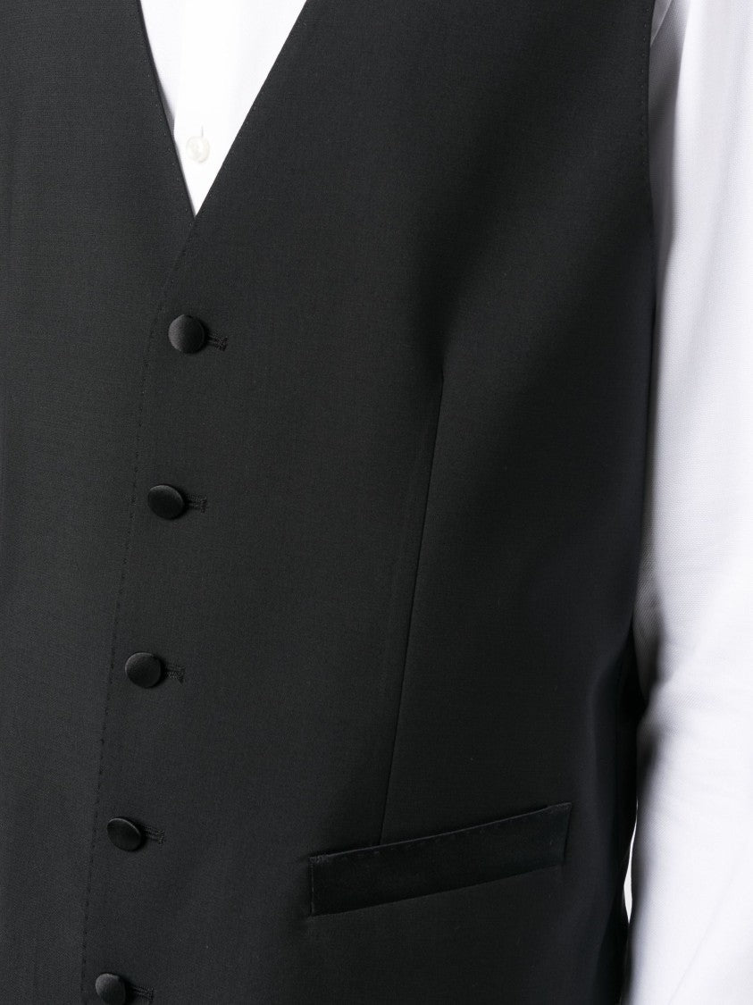 Dolce & Gabbana Three-Piece Wool Silk Satin Tuxedo Suit