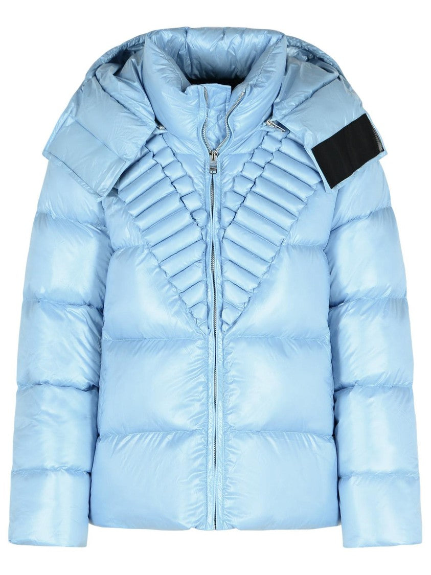 Raxxy Removable Hooded Down Jacket In Polyamide Sugar Paper
