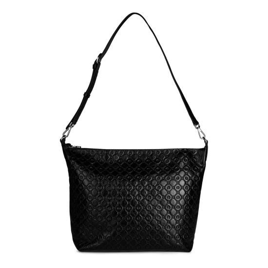 Marine Serre Textured Cowhide Leather Shoulder Bag With Adjustable Strap