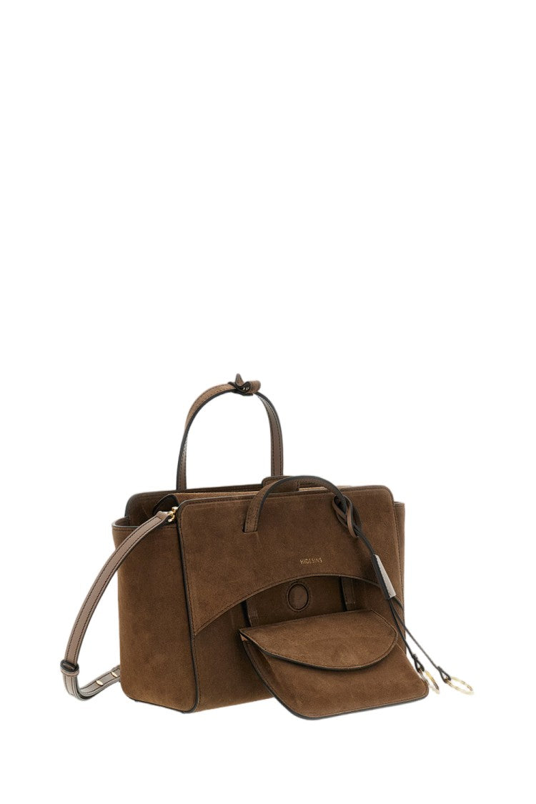 Hidesins Brown Flap M Suede Shoulder Bag
