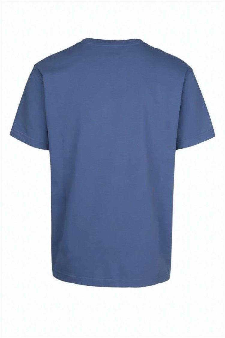 Christian Dior Muted Blue Logo T-Shirt With Crew Neck
