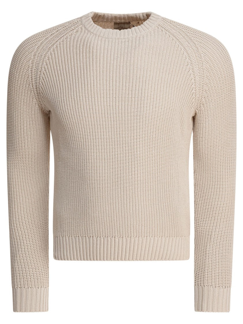 Rakki' Textured Ribbed Knitwear With Crew Neckline