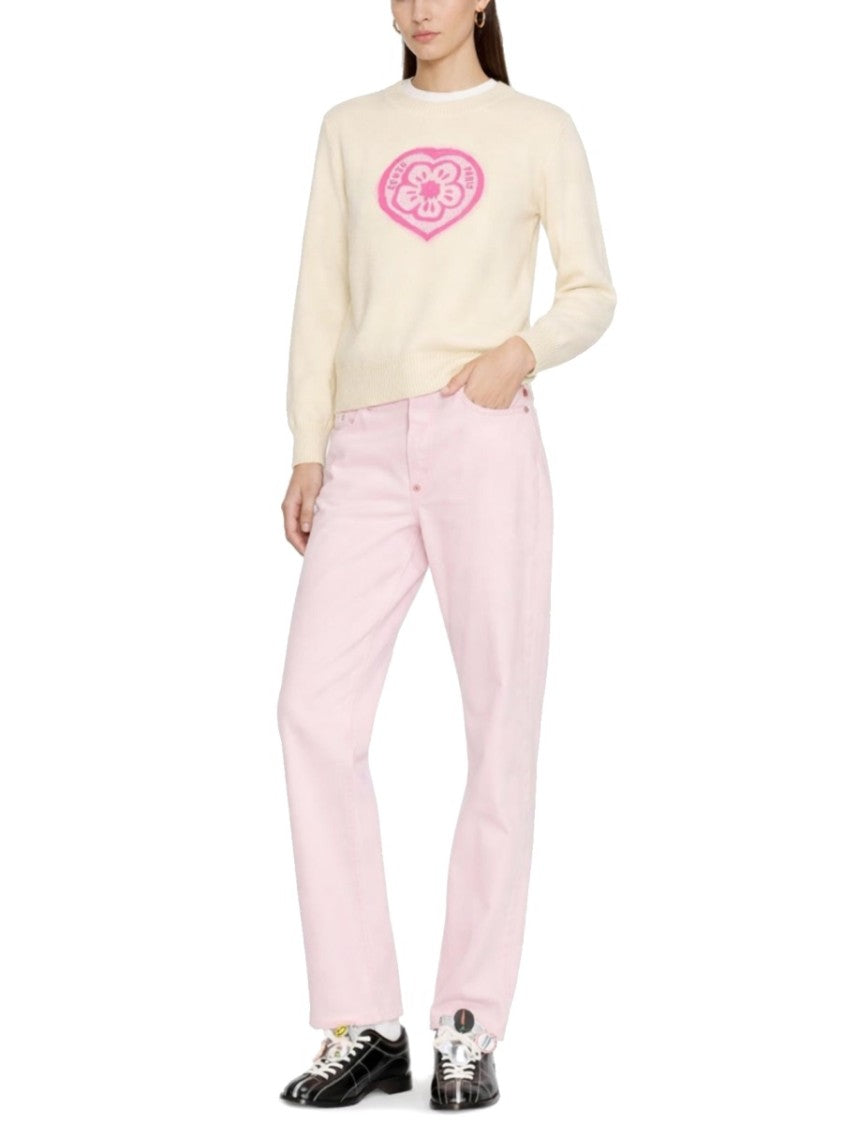 Kenzo Boke Heart Floral Knit Sweater