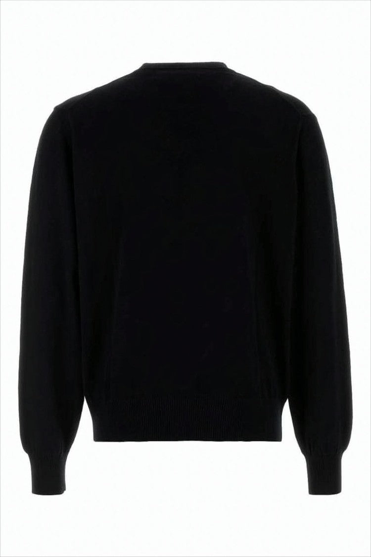 Vivienne Westwood Relaxed Fit Black Crewneck Sweater With Puffed Sleeves