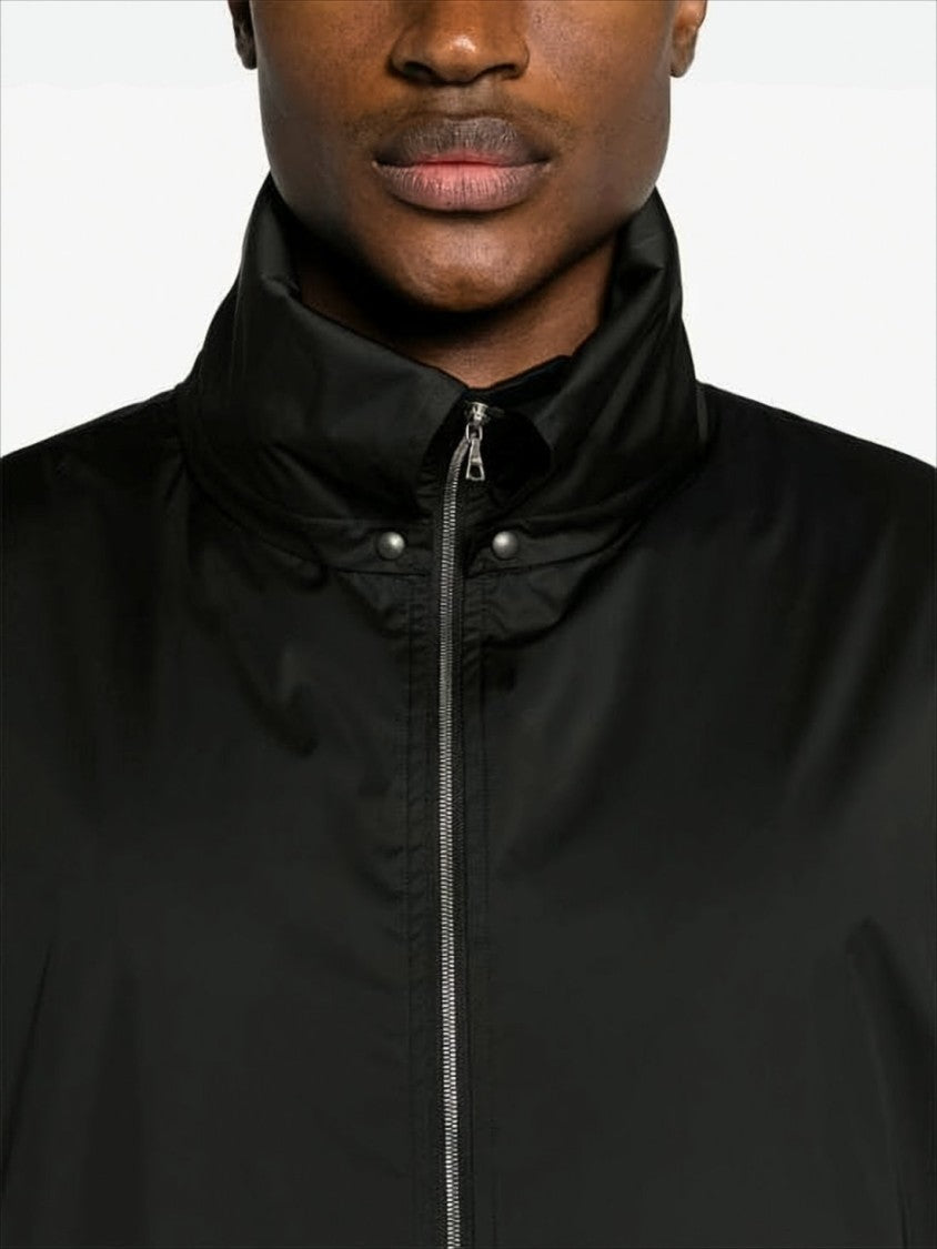 Auralee Minimalist Zip-Up Jacket With High Collar And Elastic Cuffs