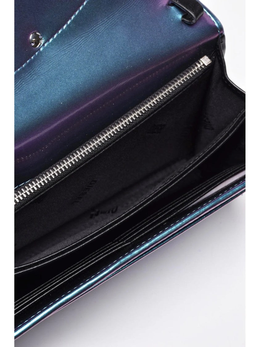 Diesel Iridescent Shoulder Bag With Clip Closure And Adjustable Strap