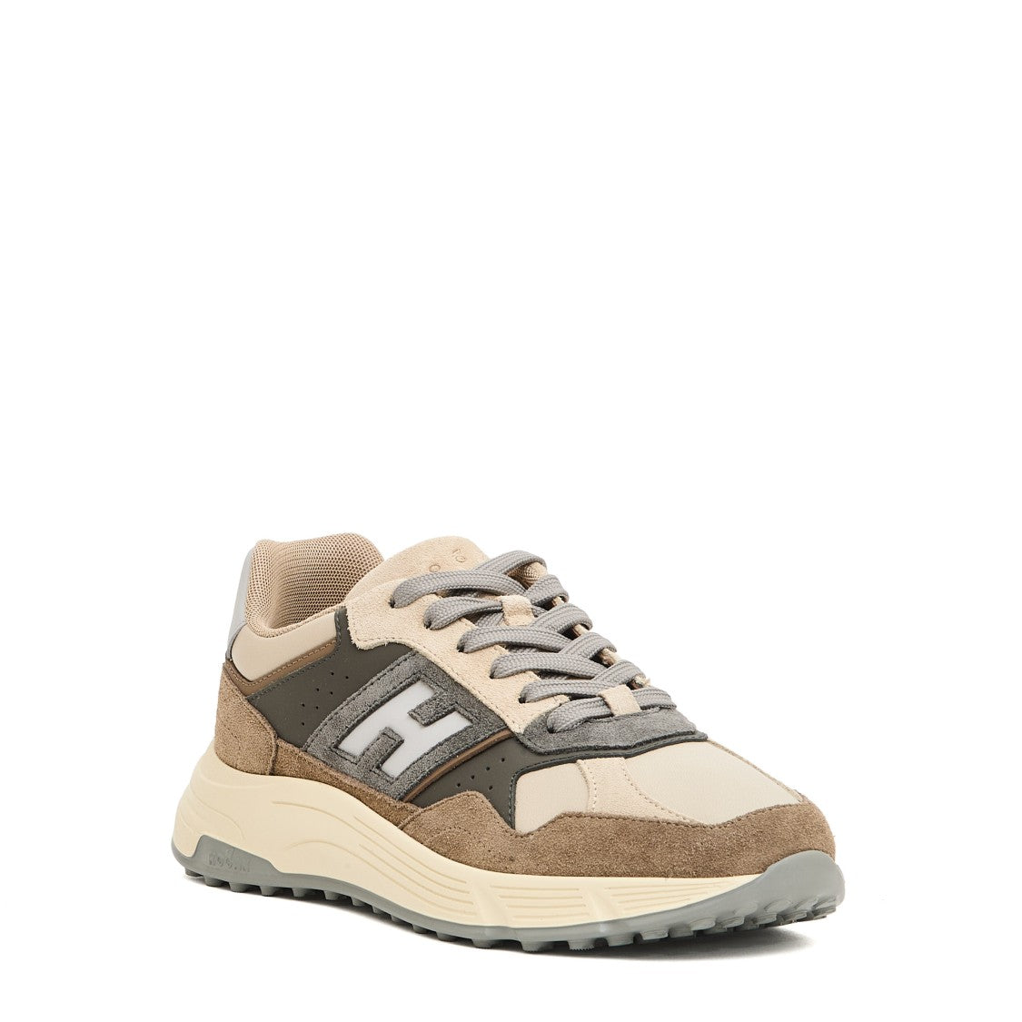 Hogan Hyperlight Cam Beige Tobacco Running Sneakers