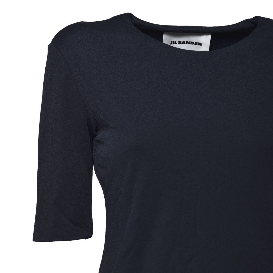 Jil Sander Midnight Blue Fluid Viscose Short Sleeve T-Shirt