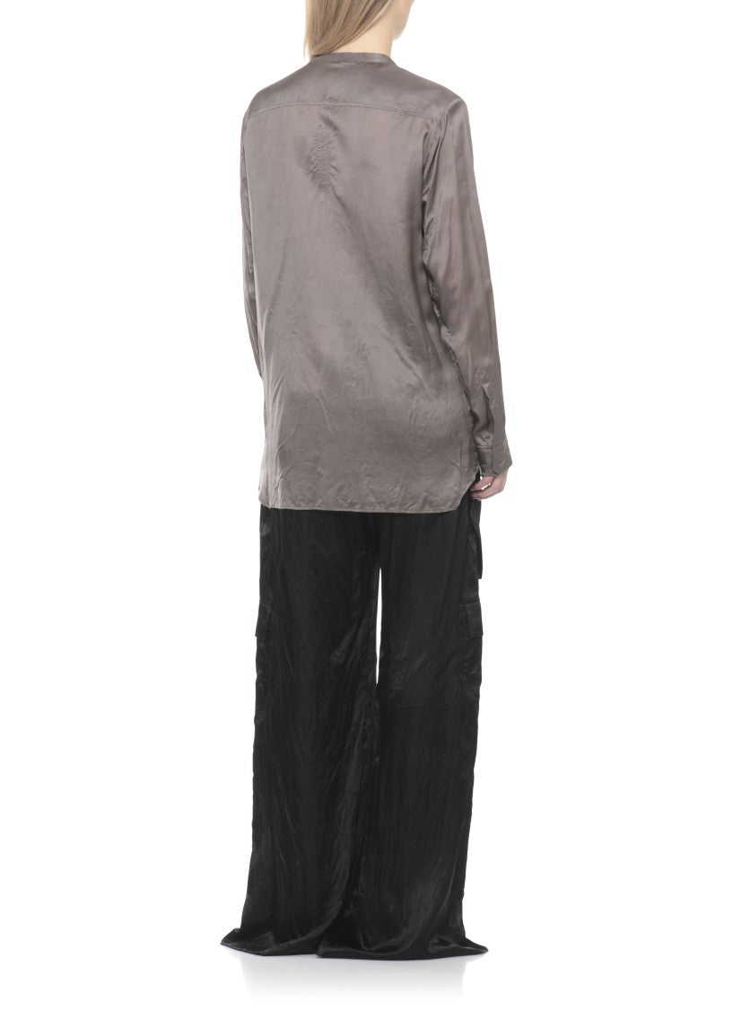 Rick Owens Dove Grey Larry Fogpocket Shirt