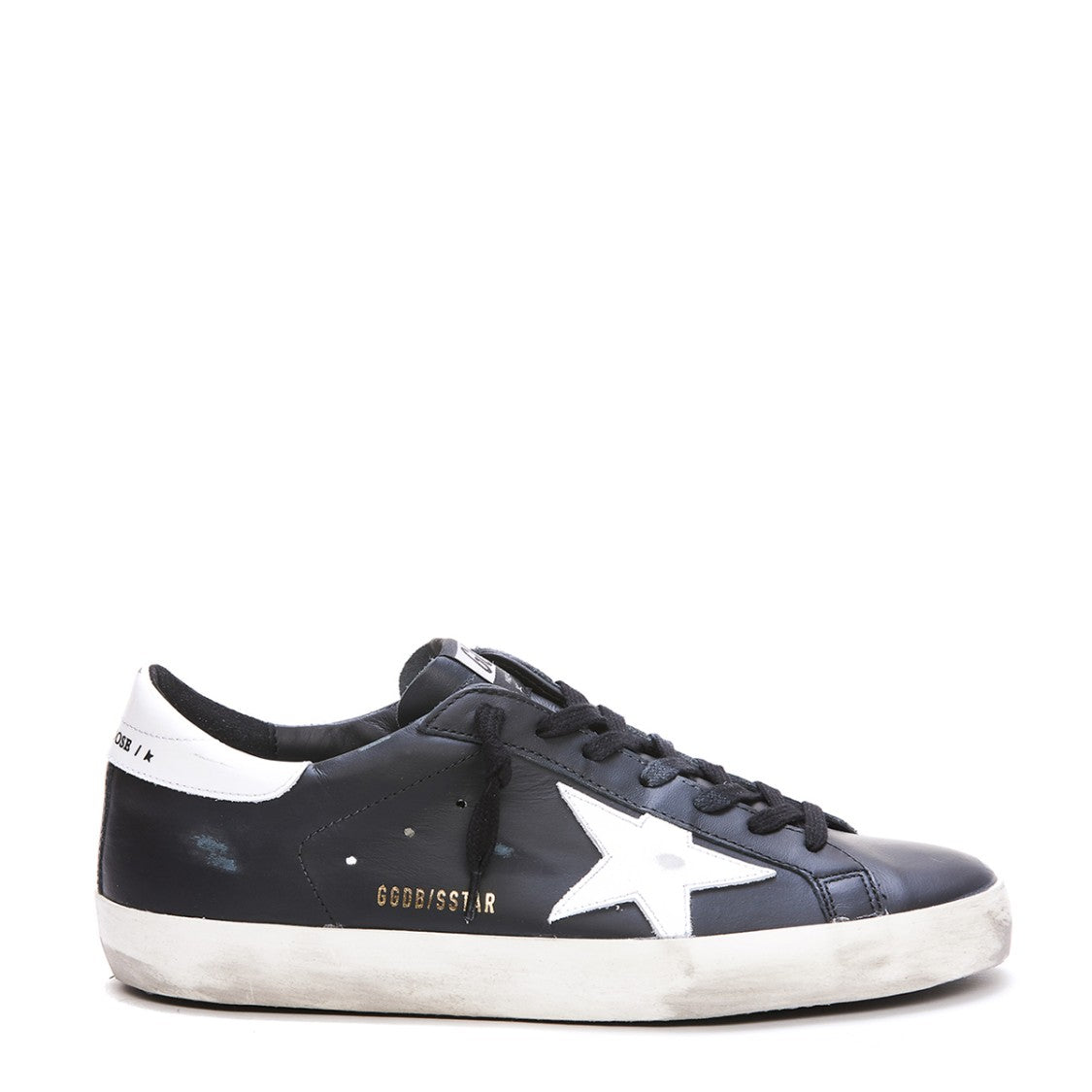 Golden Goose Black And White Leather Super-Star Sneakers