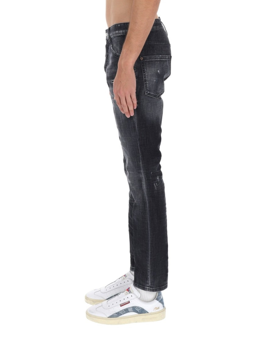 Dsquared2 Teddy Distressed Slim Jeans