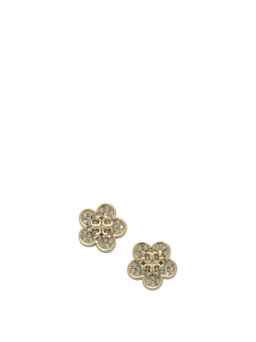 Tory Burch Gold-Tone Floral Stud Earrings