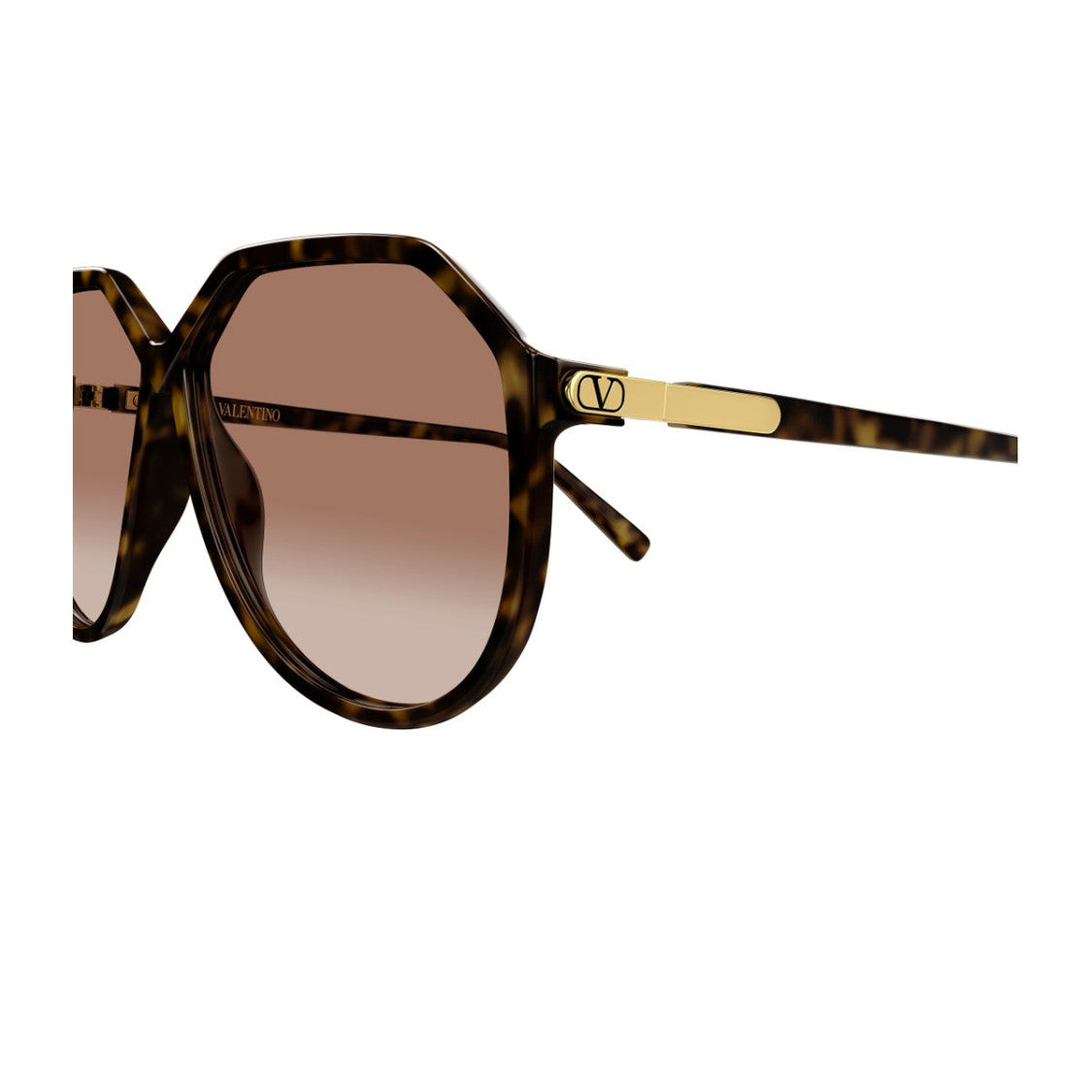 Kering Eyewear S.P.A. Havana V Logo Sunglasses