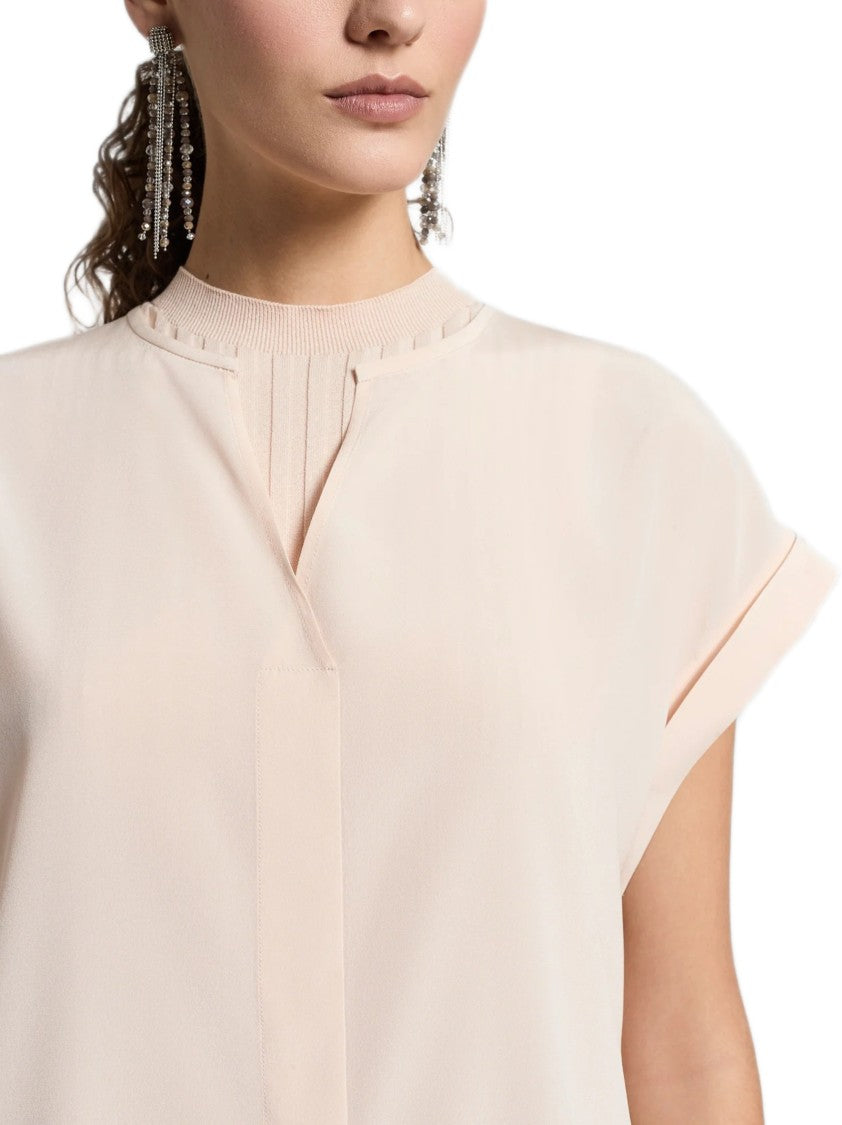 Peserico Loose-Fitting Blouse With Pleated Details