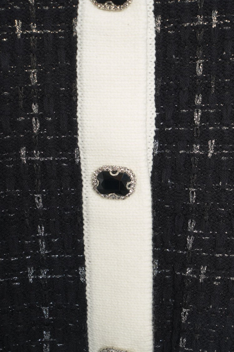 Liu Jo Textured Tweed Jacket With Button Detailing