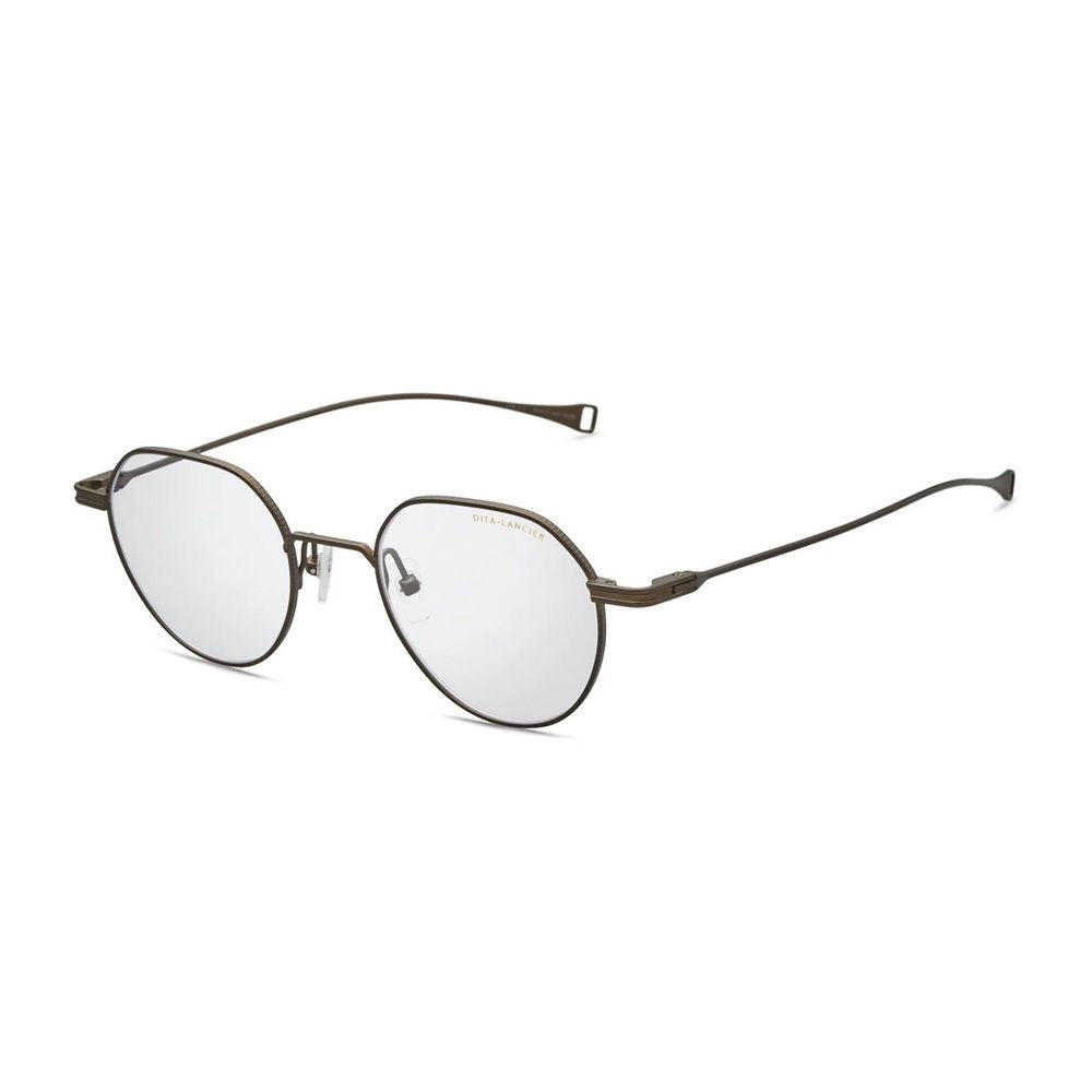 Dita Lancier Ultralight Bronze Titanium Optical Frames With Geometric Contours