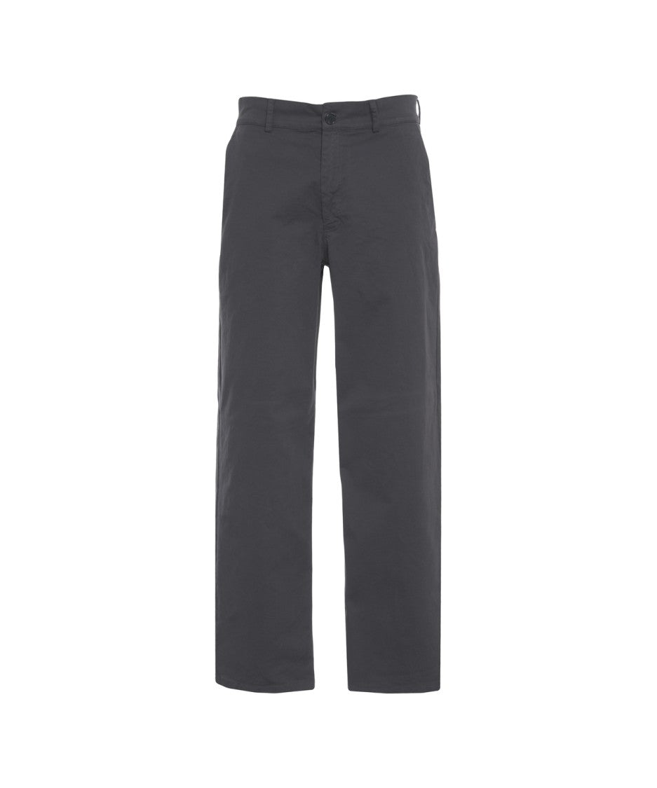 Grifoni Tailored Dark Grey Trousers With Straight Leg Cut