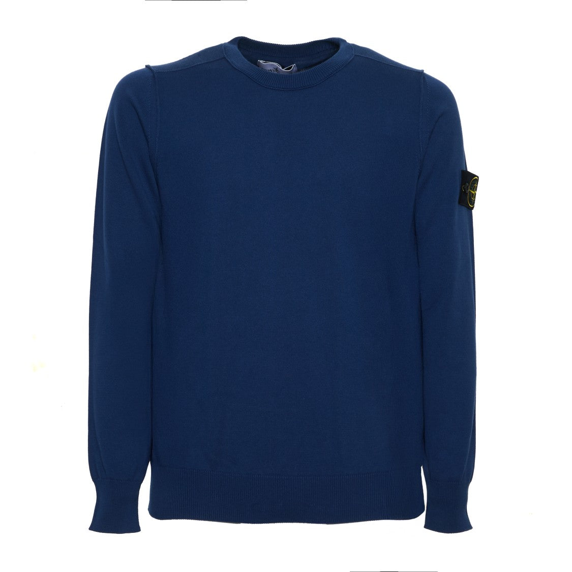 Stone Island Organic Cotton Crew Neck Sweater With Iconic Badge