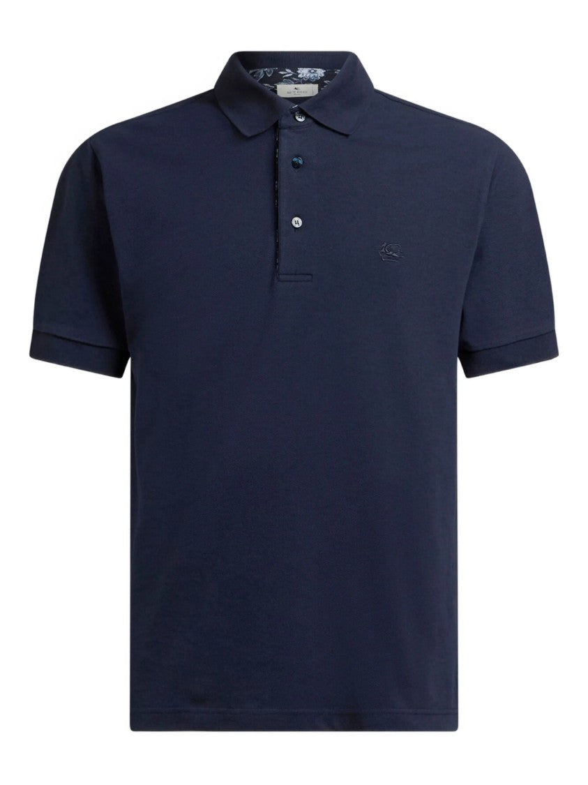 Etro Roma Short-Sleeve Minimalist Logo Polo Shirt