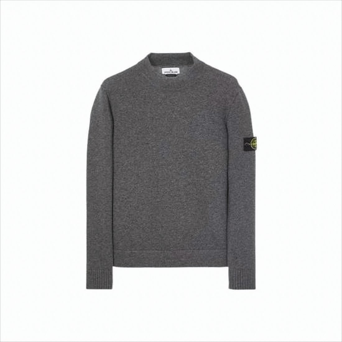 Stone Island Classic Crew Neck Grey Sweater