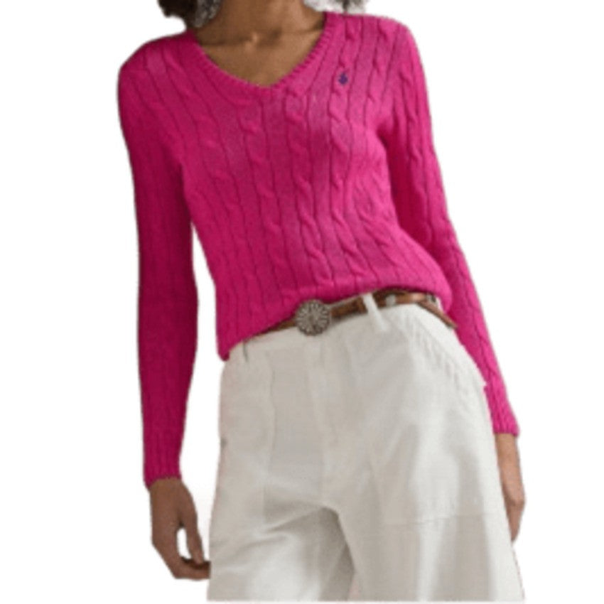 Polo Ralph Lauren V-Neck Cable-Knit Sweatshirt