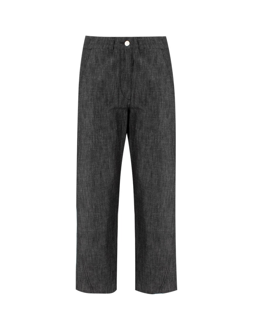 Fabiana Filippi Straight-Leg Twisted Denim Trousers With Back Pockets
