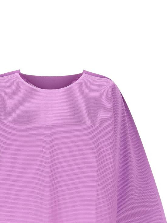 Pleats Please Textured Pleated Boxy Cropped Top